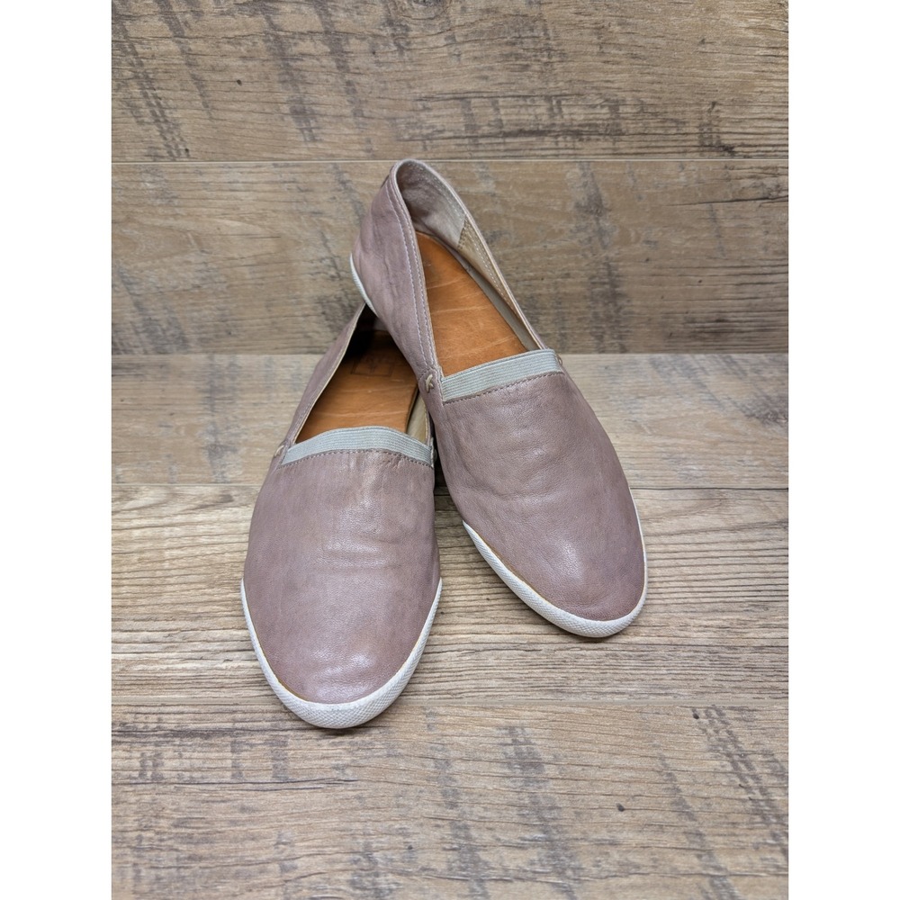 Frye Melanie Slip‎ On Leather Sneakers Taupe Grey Womens Size 9M